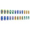 Square Press On Nail French Tips Fake Nail Full Cover False Nail with Design Artificial Acrylic Nail Stick On Nail