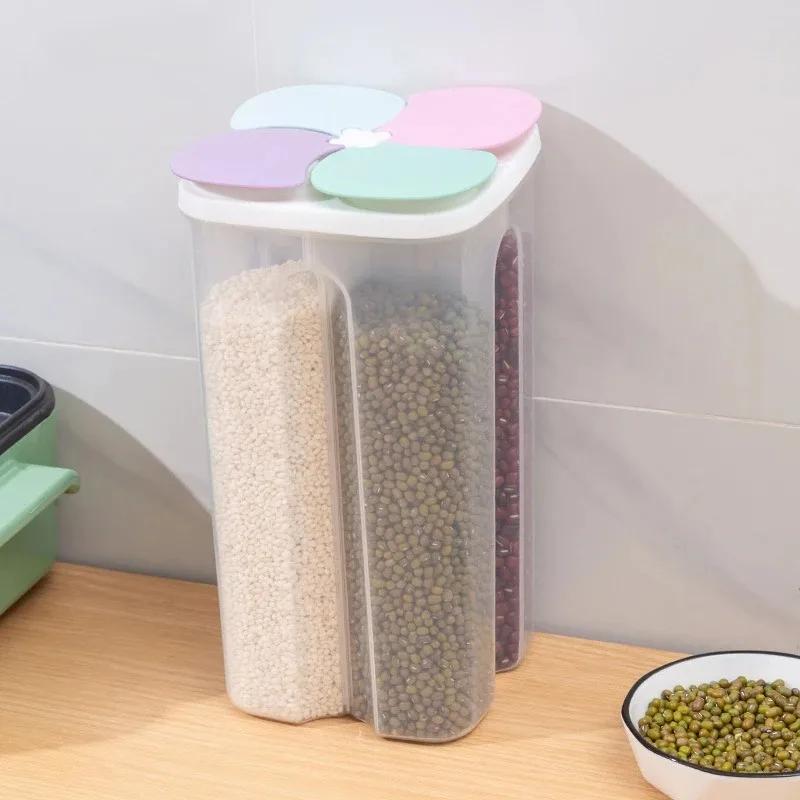 Cereals Storage Box Sealed Jar with Lid Grain Noodle Tea Food Keep Fresh Container Kitchen Storage Supplies