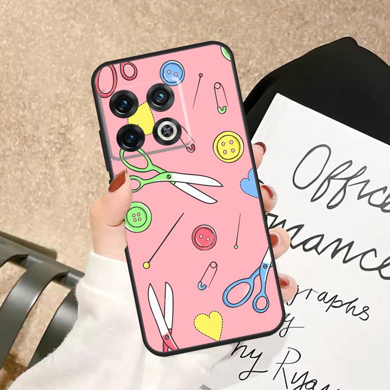 Sewing Scissors Buttons Case For OnePlus 15 15R 13 13R 13T 12 12R 11 10 Pro 8T 10T Nord 5 CE 2 3 4 Lite N20 N30 Cover