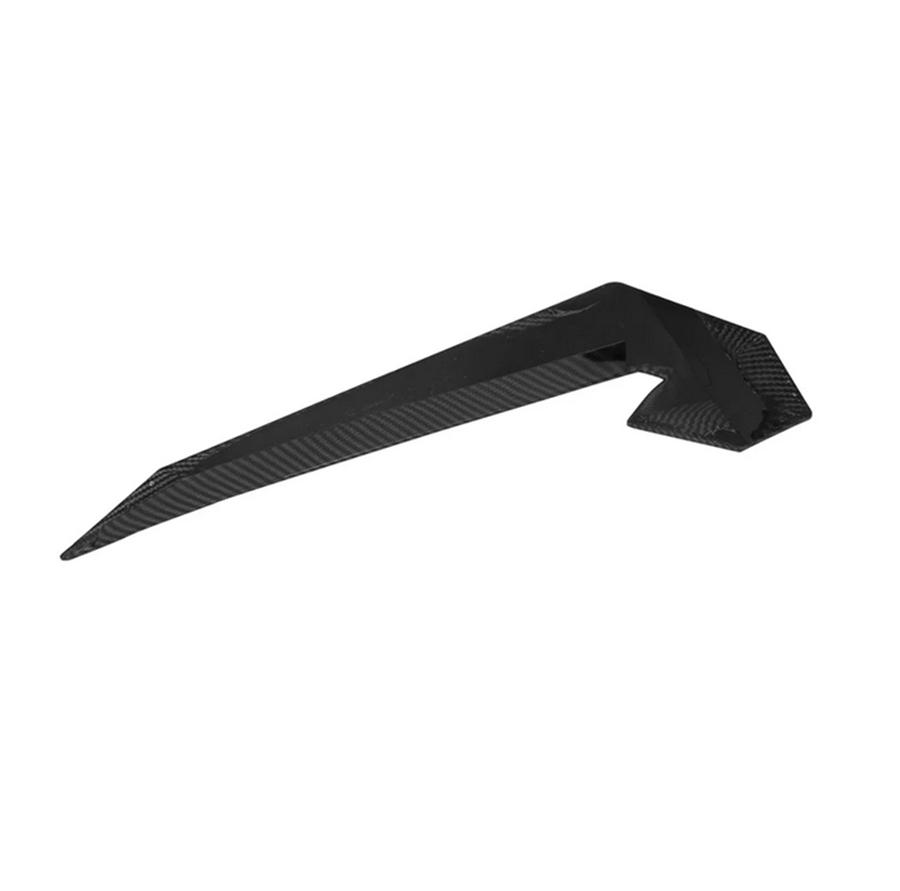 2pcs Carbon Look Front Bumper Diffuser Splitter Fins Kit For Honda Civic 2016-21