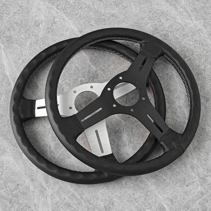 13inch Universal Leather Steering Wheel Tuning Sports Car Accessories Steering Wheel
