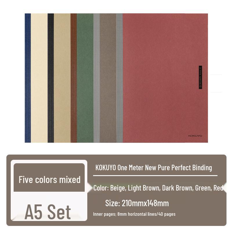 KOKUYO One Meter Pure Retro Minimalist Soft-bound Ruled Notebook