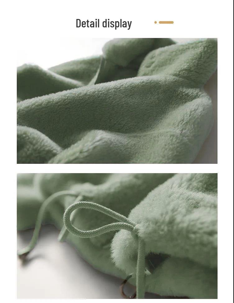 Unisex Double-Sided Fleece Pajama Jacket - Plush, Warm, Thickened Hoodie for Autumn/Winter