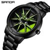 Sanda Meilleure Vente 1088 Montre pour Adolescent: Personnalisé, Cadran Rotatif 3D, Tendance, Quartz Étanche.