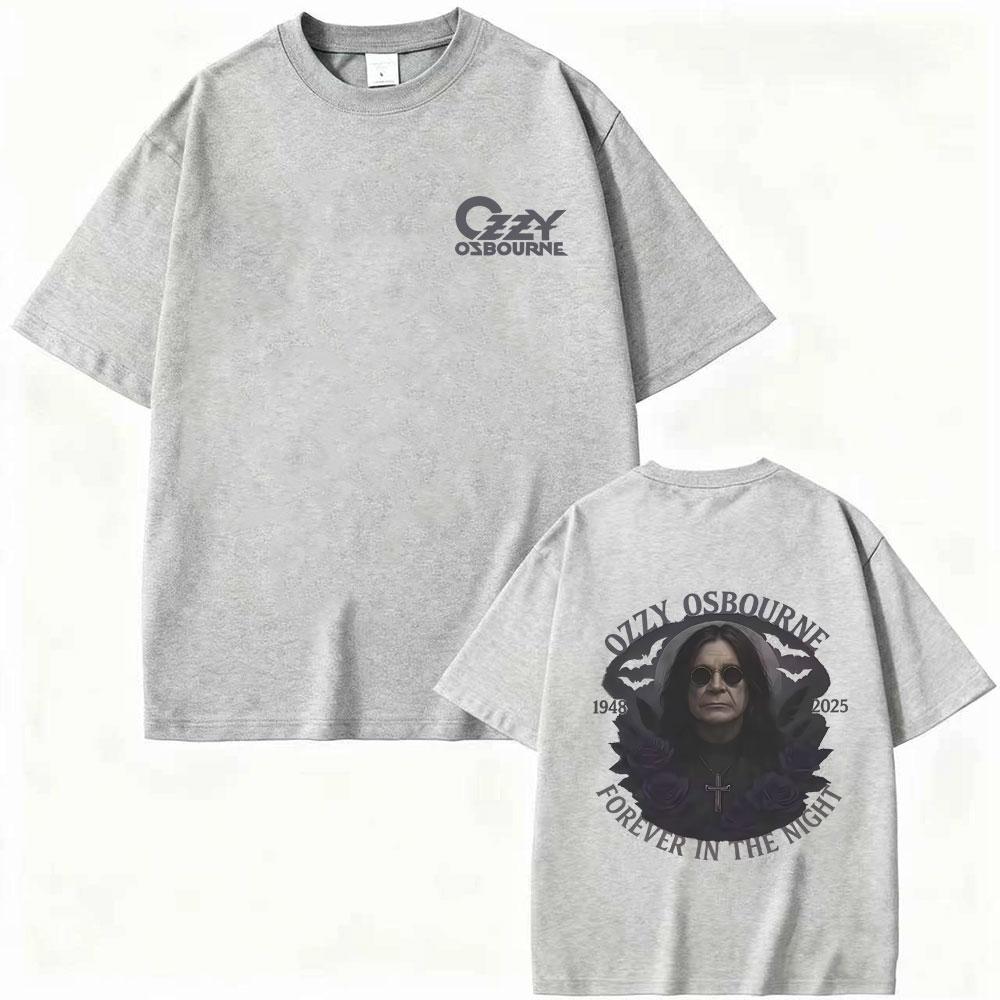 Heavy Metal Rock Band Black Sabbath Ozzy Osbourne Forever in The Night Merch Tshirt Men Women Fashion Casual Oversized T Shirts