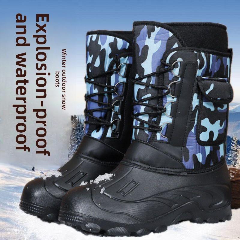 Winter Boots for Men New Male Boots Waterproof Shoes for Men Outdoor Activities Fishing Shoes Snow Working Designer