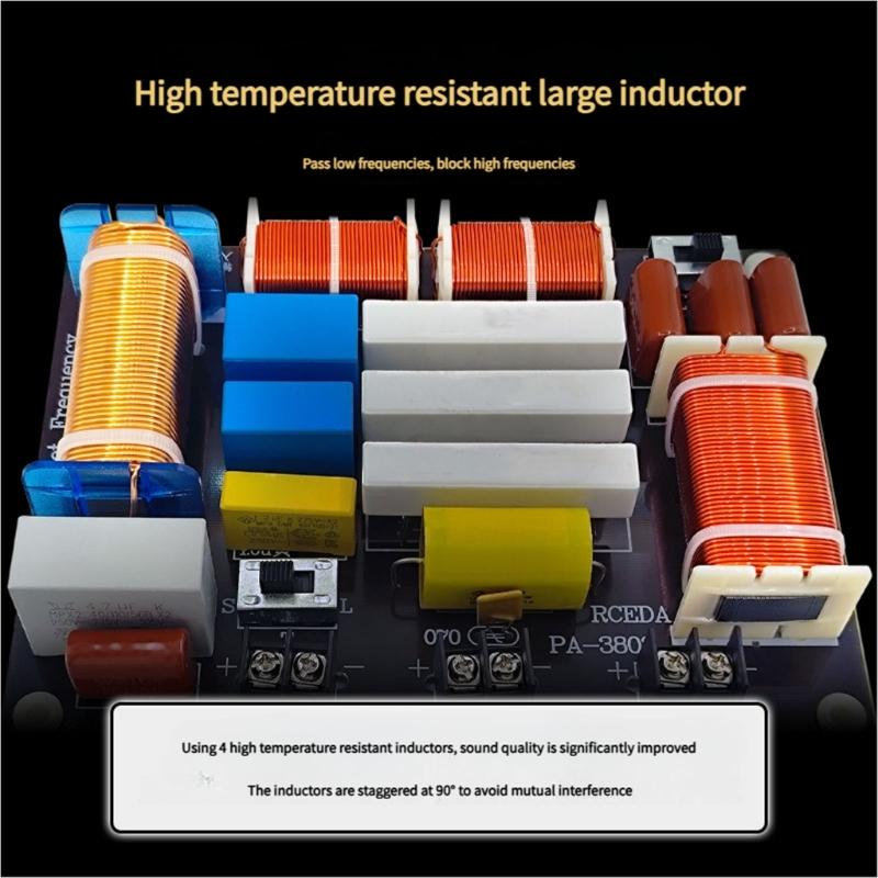 Professional 3 Way Sound Crossovers Featuring High Temperatures Inductors 90° Alignment And 4 Customizable Sound Mode For Enhanceds Speaker