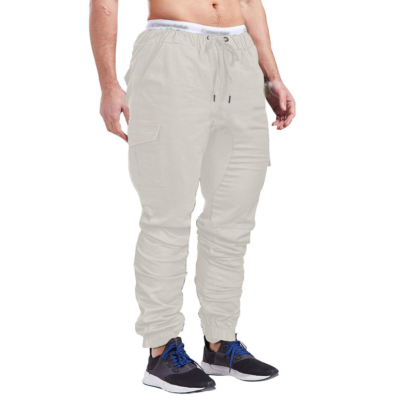 

Мужские джинсы, однотонные, рваные, с потертостями, потертые брюки с градиентом XL белый