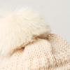 Fashion Knit Slouchy Beanie for Women Thick Baggy Hat Faux Fur Pompom Winter Hat