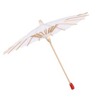 White Color Paper Decorative Umbrella Parasol School Decor Photo Cosplay Prop