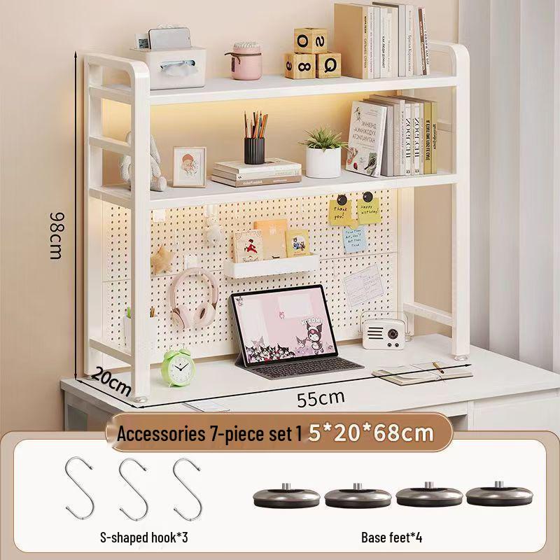 Iron Art Pegboard Bookshelf & Desk Organizer for Home or Dorm