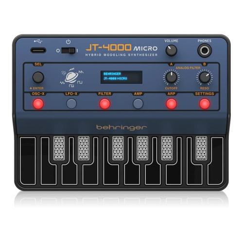 Behringer JT-4000 MICRO Compact Hybrid Synthesizer with SuperSAW Waveform Modeling, Arpeggiator, 32 Presets, USB Type-C Power Supply