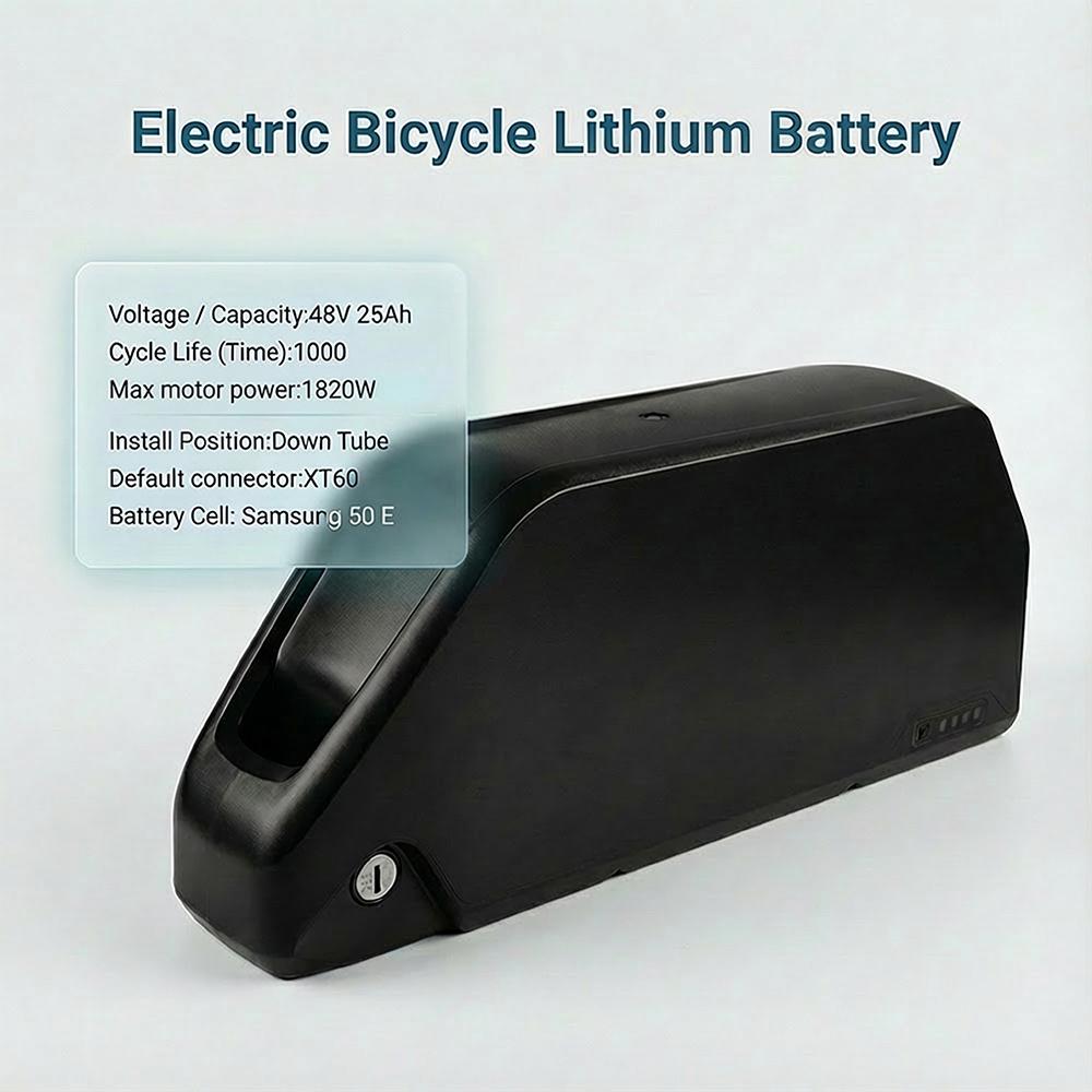 High Capacity 48V 25Ah Ebike Lithium Battery 21700 Cells 50A BMS for 1000W 1500W Motor EU Warehouse Fast Delivery Wholesale