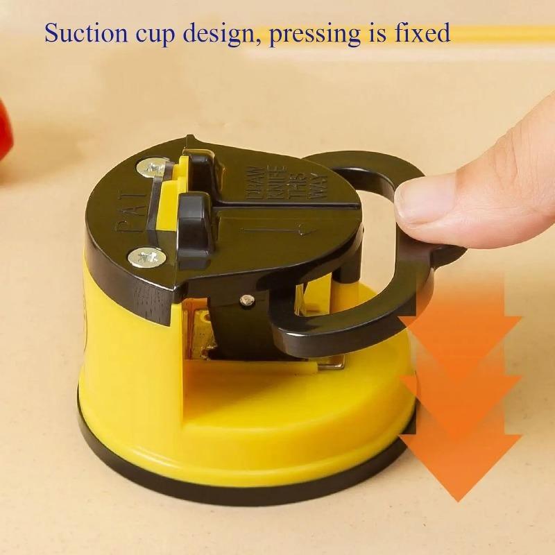 Small Yellow Duck Mini Suction Cup Sharpener Professional Suction Cup Kitchen Chef Knife Grinding Scissors Home Sharpener Stone