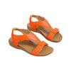 (37, Naranja) Sandalias Planas de Cuero Retro para Mujer Ligeras Antideslizantes Zapatos de Playa para Compras Citas
