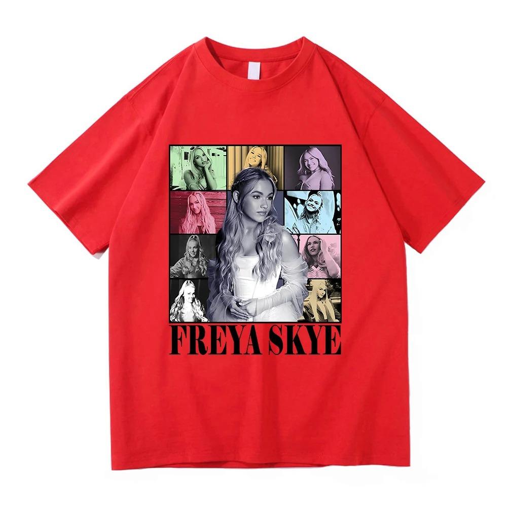 Freya Skye Stars Align Tour Poster Graphic Print Tshirt Men Women Harajuku Highstreet Wind Cotton Top Oversized Summer New Tee