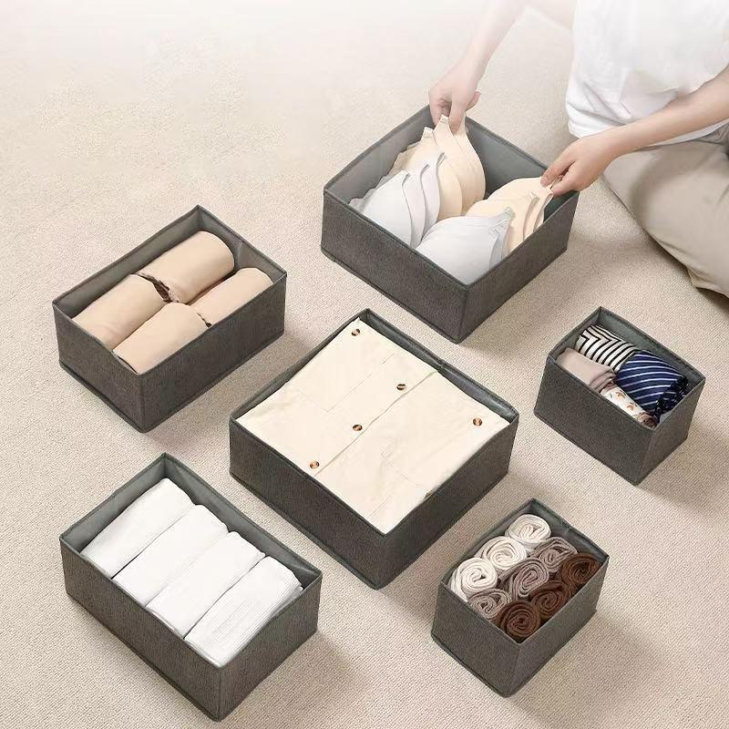 Clothes Organizer Storage Box Underwear Bra Socks Cabinet Drawer Organizer T-Shirt Storage Basket Wardrobe Storage Organizers