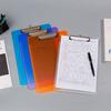 A4 Clear Colored Plastic Scale Clipboard Student Writing Board Artist Paint Pad Copying Plate Office School Folder Clip Mat Gift