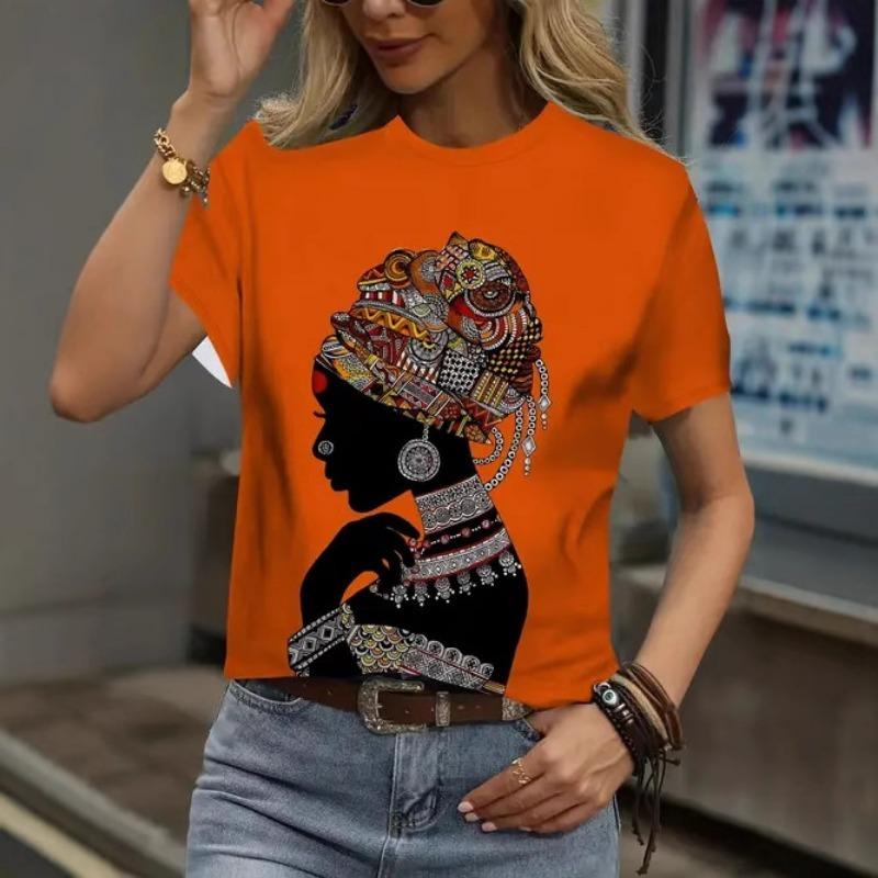 Casual Versatile Fashionable High-quality Comfortable Animal Pattern Short Sleeved Round Neck T-shirt