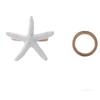 1pcs Napkin Ring White Starfish Napkin Ring for Table Decor, Reusable Ocean Theme Weddings Dinners Banquets Seaside Party Decor