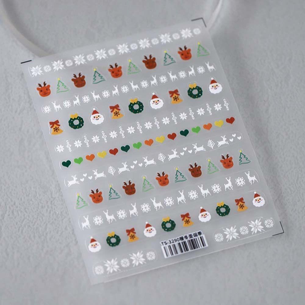 Christmas Snowman Halloween Nail Decals Manicure Ornaments Christmas Nail Decorations Nail Salon