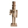 Unfinished Nutcracker Soldier Figure Unpainted Nutcracker Soldier Wooden DIY Nutcracker Figurine for Christmas Decoration Craft