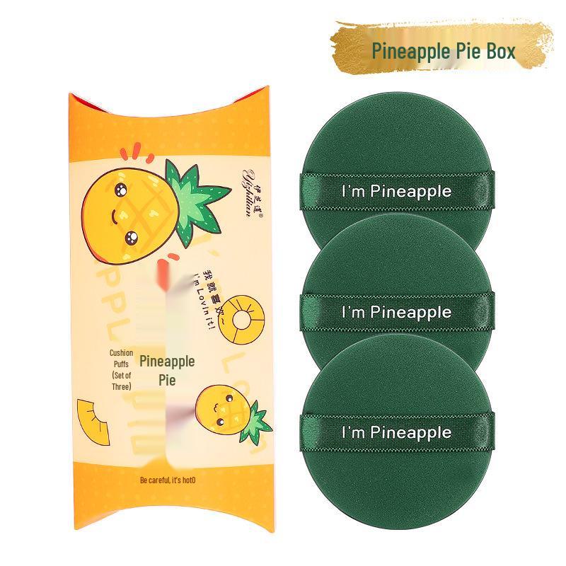 

Супермягкий спонж для макияжа двойного назначения - Не впитывает пудру, для влажного и сухого использования, двусторонний дизайн Ананас и яичный желток