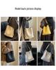 Women's Retro Woven Leather Bucket Bag - Versatile Crossbody for Work and Commute