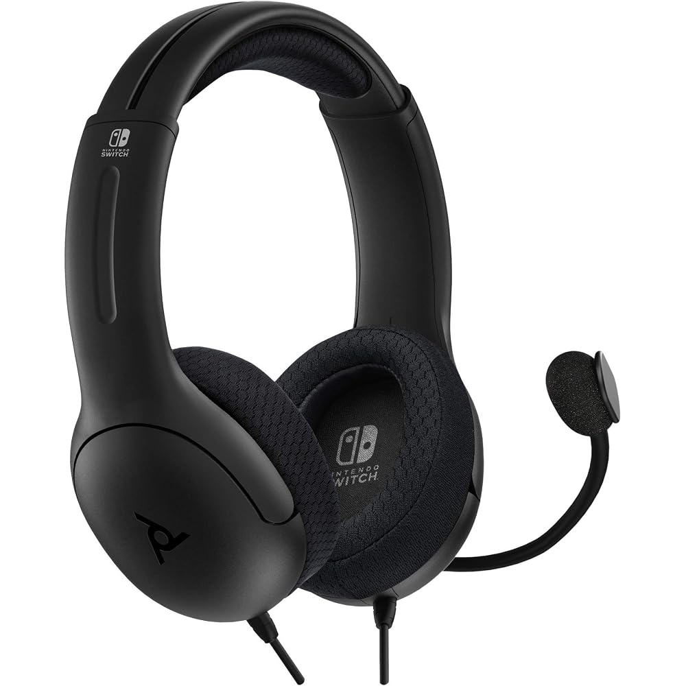 PDP Gaming LVL40 Stereo Headset with Microphone for Nintendo Switch - Compatible with PC, iPad, Mac, and Laptops - Noise-Canceling Microphone, Lightwe
