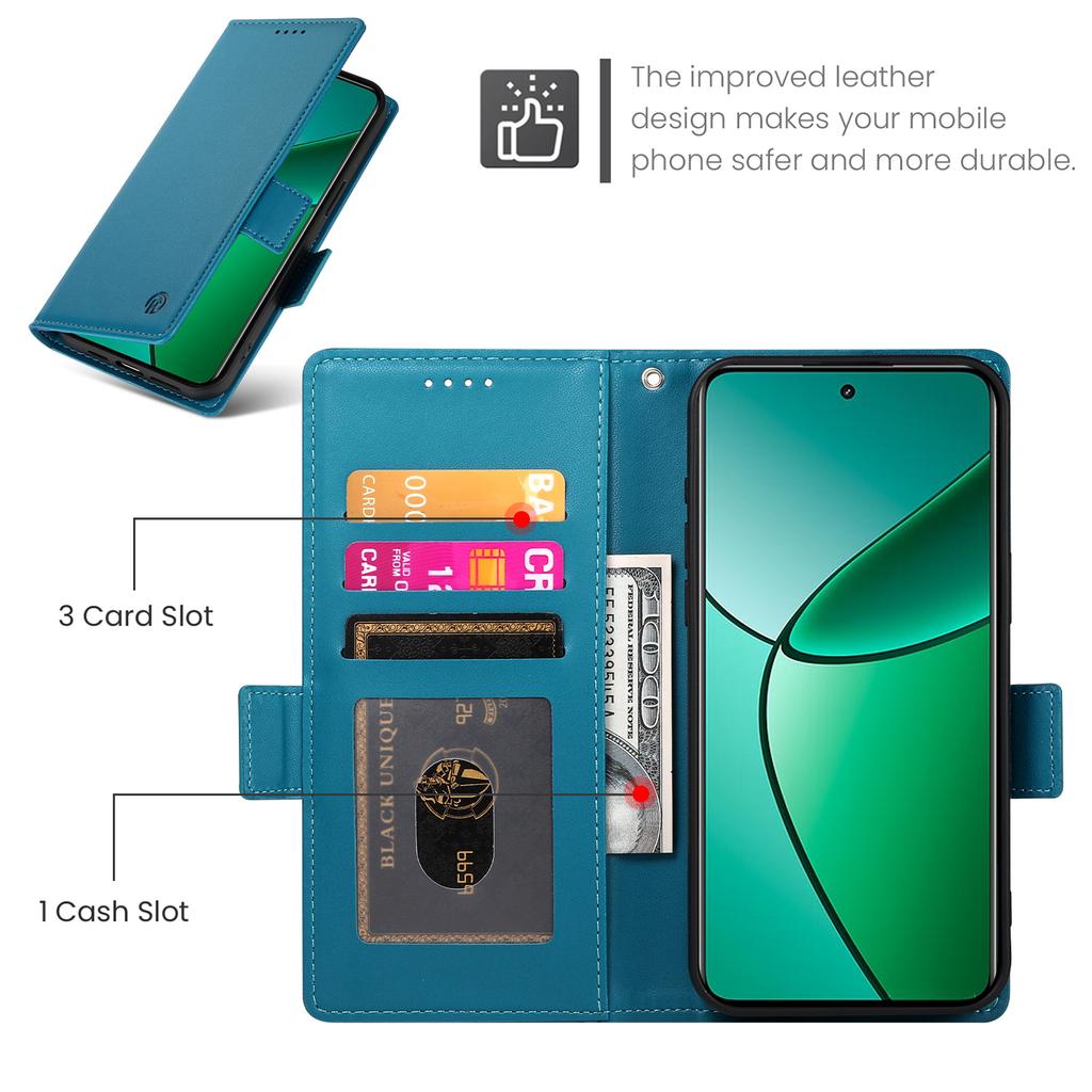 For Realme 14 Pro+ 5G Stand Case PU Leather Wallet Phone Cover