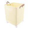 Foldable Laundry Basket with 4 Wheels Space Saving Portable Storage Hamper for Clothing Toys Home Sundries
