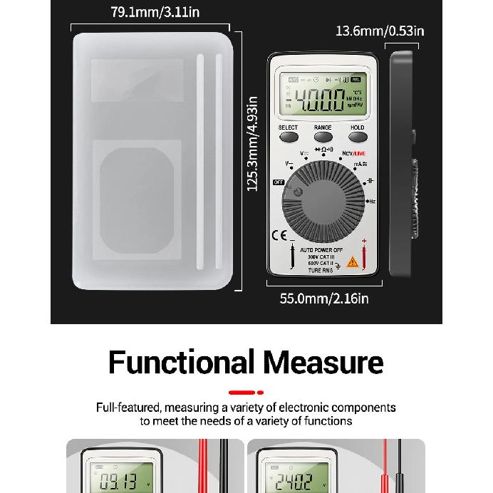 ANENG Digital Multimeter Tester Voltage Automotive Current AN101+B18 Highlight Voltage Portable Professional Electrician Tools