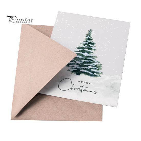 

1/20 шт. Рождественские открытки с конвертами, акварельный дизайн, поздравительные открытки с Рождеством, праздничные новогодние открытки для семьи и друзей 1pc