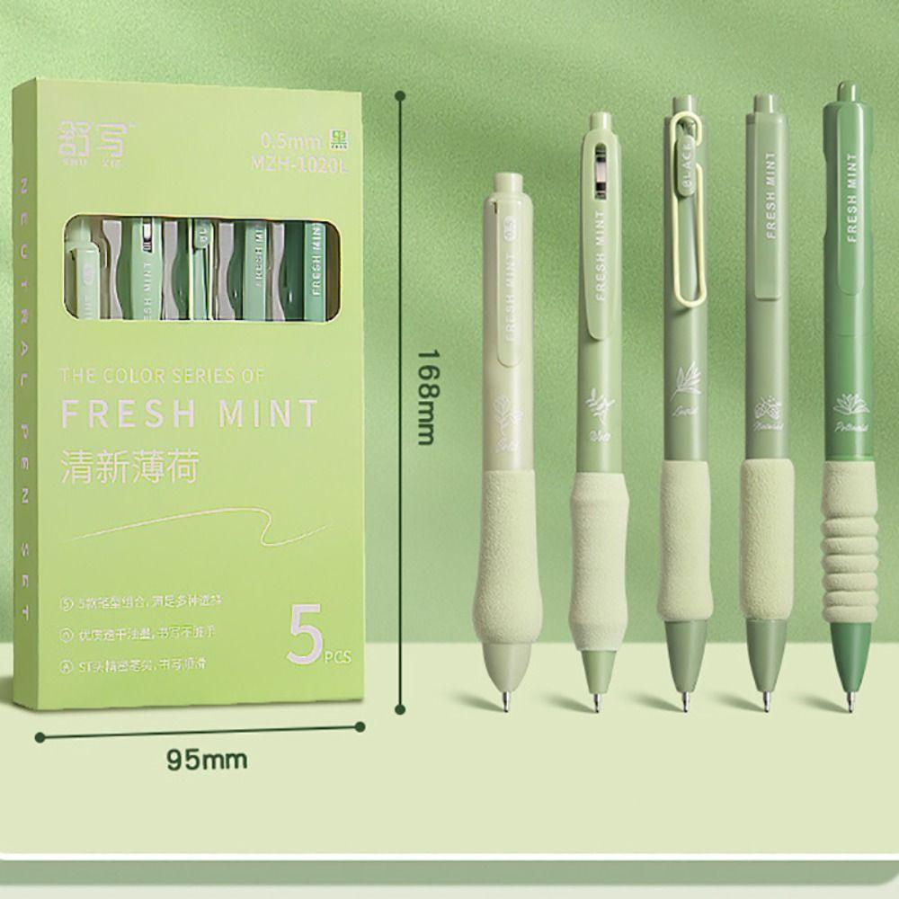 5PCS 0.5mm Black Ink Neutral Pen Quick Drying Writing Tool New Gel Pen  School Office