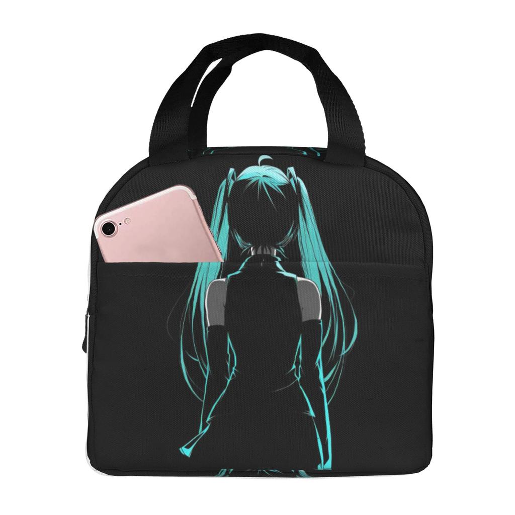 Custom Hatsunes Anime Mikus Insulated Lunch Bag for Camping Travel Manga Waterproof Thermal Cooler Lunch Box Men Women