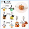 Copper Pumpkin Halloween Ghost Charm Pendant Beads Fit Original Bracelet For Women Valentine Day Jewelry Gifts