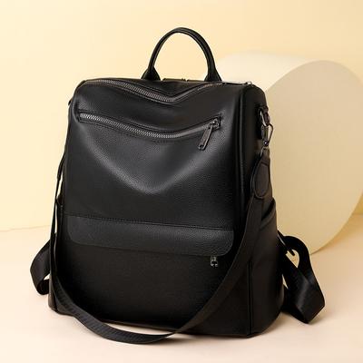 Modieuze en Retro Dames Rugzak Zacht Leer Rugzak Grote Capaciteit Waterdicht Studenten Schooltas Nieuwe Stijl