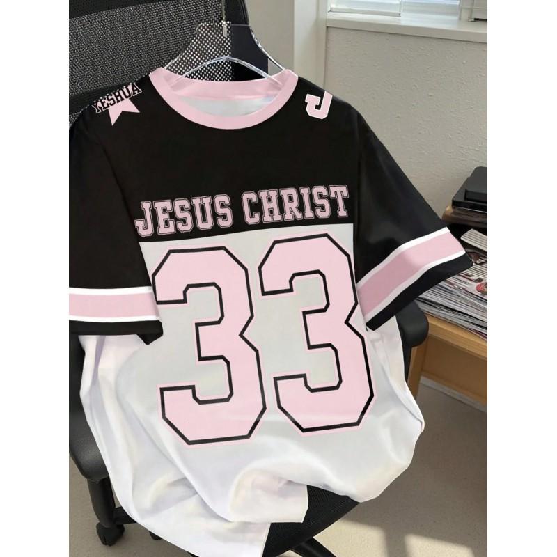 Mens Womens Casual Retro American Style T-Shirt Digital Print Slim Fit Short Sleeve Crew Neck Tee