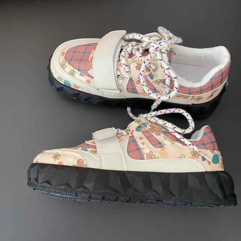 Thick Soled Women's Shoes Trend Niche Board Shoes Ugly Cute Versatile Women's Vulcanized Shoes Zapatillas De Deporte Sneakers