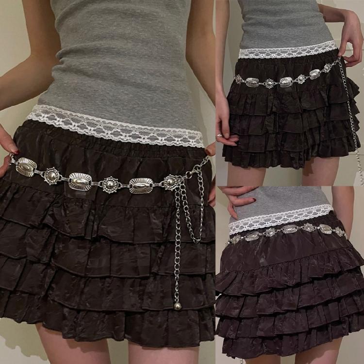 Women Waist Chain Ethnic Style Belts with Patterns Masquerades Waist Chain