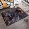 Samurai Warriors Kampfszene Teppich mit feurigem Dark Fantasy Design Geeignet zur Verwendung als Antirutsch für Wohnzimmer Schlafzimmer Sofas