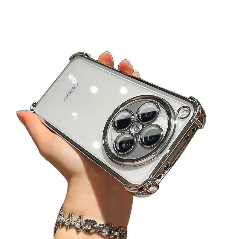 Applicable To OPPOfindx1 Mobile Phone Case, Four-corner Airbag Anti-drop Reno11 Electroplated Transparent A1spro Protective Case