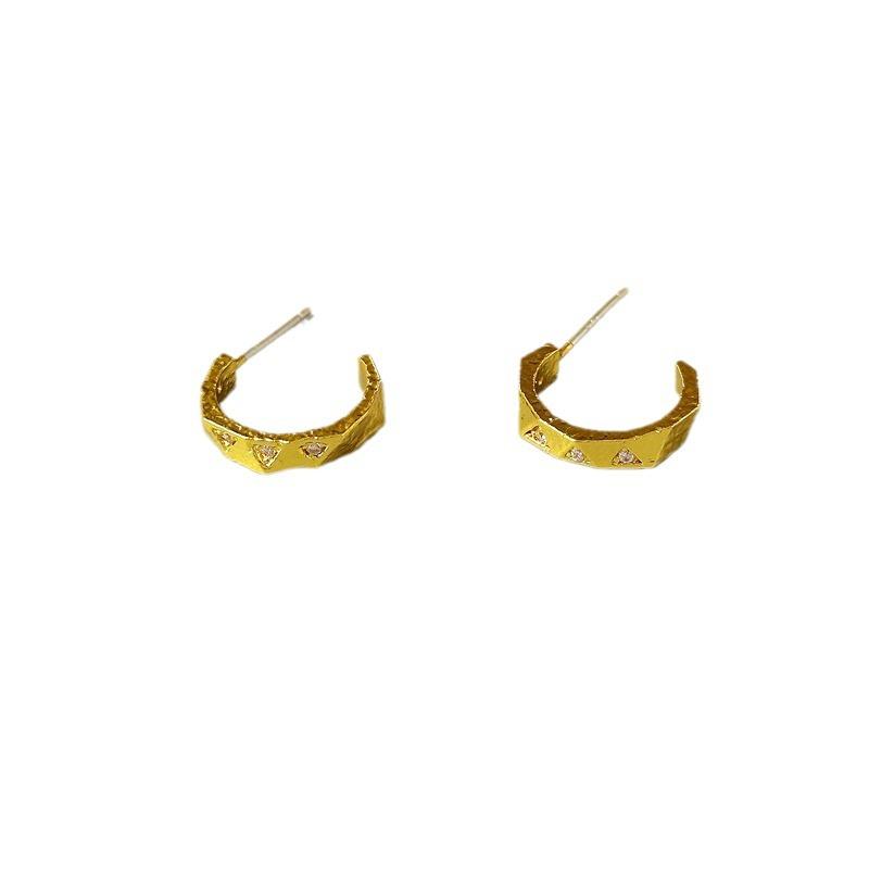 Trendy Fashion Gold Stud Earrings Simple Daily Versatile Earrings