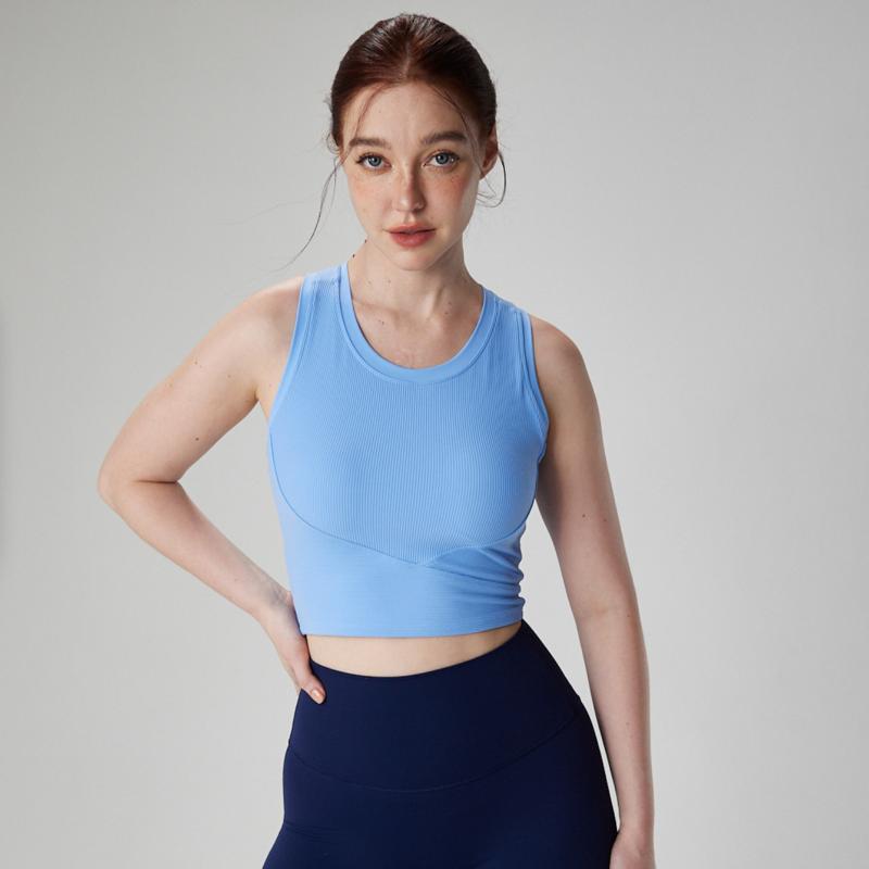 

Fixed Cup Sports Vest One-piece Tight Slimming Fitness Bra I-shaped Beautiful Back Yoga Underwear for Women 10