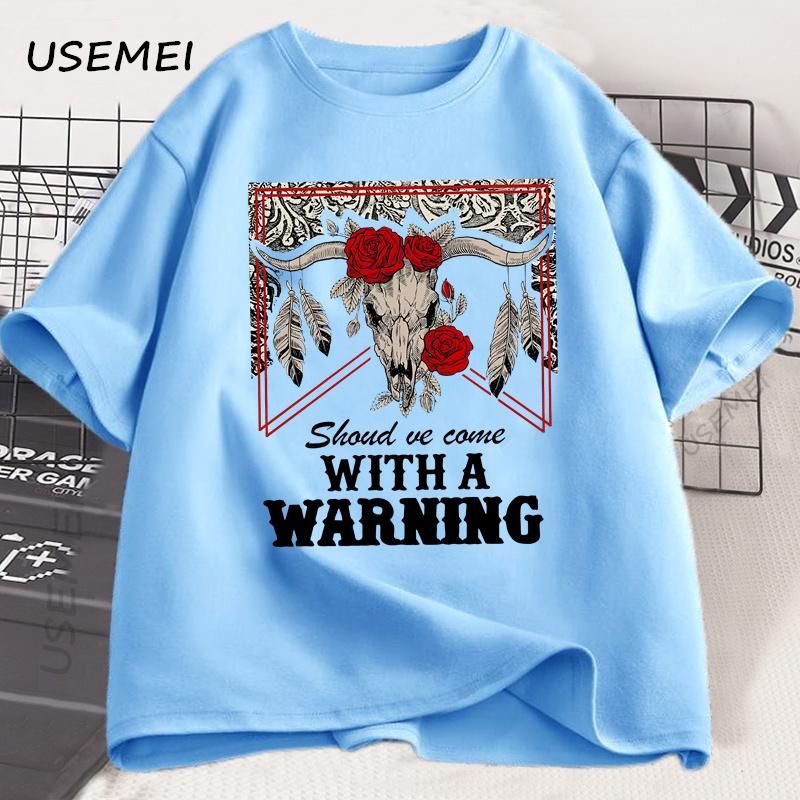 

Должна была идти с предупреждением Футболка Западная графическая футболка Ковбой Ковбойка Винтажная футболка Графические футболки со скелетом Мужская одежда 4XL