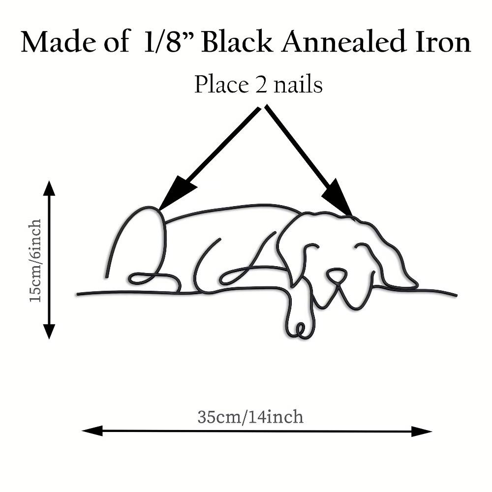 Metal Dog Wall Decor - Charming Dog Wall Art. Enhance Your Room and Living Room with This Minimalist Metal Wall Decoration