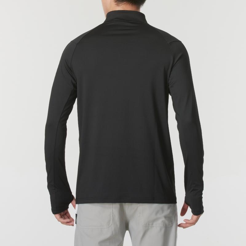 Under Armour Solid Color Simple Casual Sports Half-Zip Breathable Comfortable Long Sleeve Fitness Shirt Unisex tops Black 24600603-001