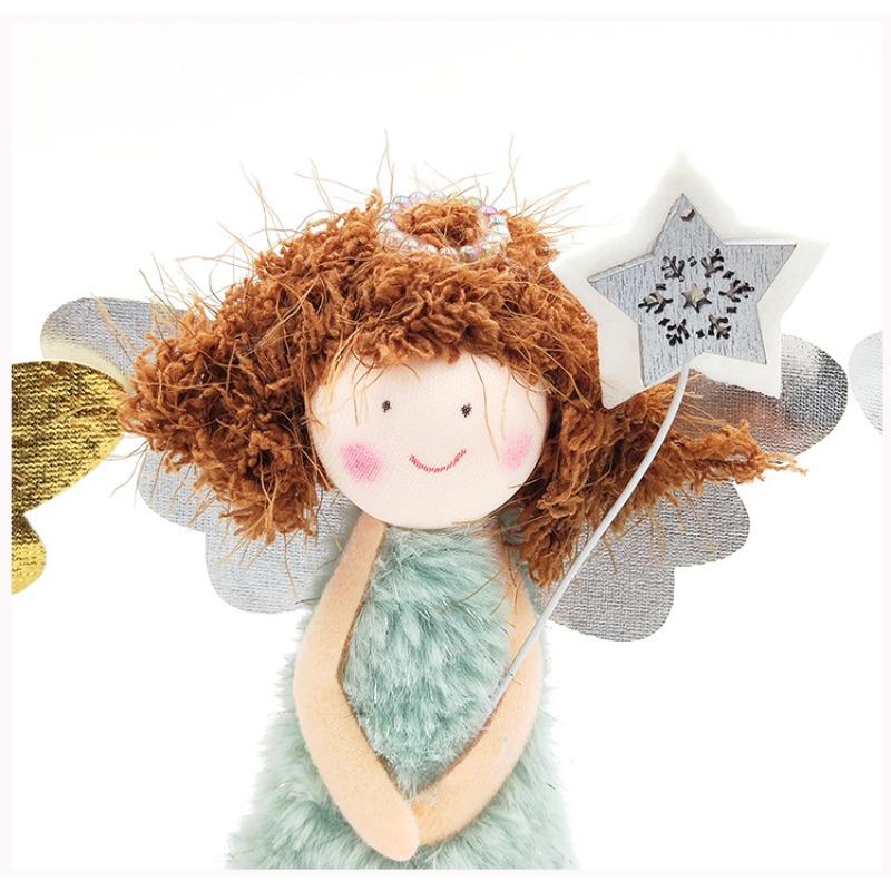 Cute Christmas Tree Top Atmosphere Decoration Home Christmas Creative Decoration Love Angel Girl Plush Ornament Prop