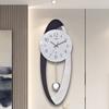 Design With Pendulum Wall Clock Big Wooden Round Battery No Sound Wall Clock European Creative Hands Reloj De Pared Home Decor