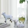 Detailed Small Resin Goat Figurine Multiple Poses Durability Lamb Statue Sheep Sculpture Ideal For Table top Shelf Display